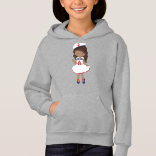 Afrikanisches amerikanisches Mädchen, Bootsführer, Hoodie