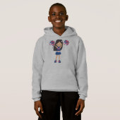 Afrikanisches amerikanisches Mädchen, Cheerleader, Hoodie (Vorne ganz)