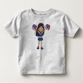 Afrikanisches amerikanisches Mädchen, Cheerleader, Kleinkind T-shirt