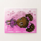 Afrikanisches amerikanisches Mädchen mit Braiden Puzzle (Horizontal)
