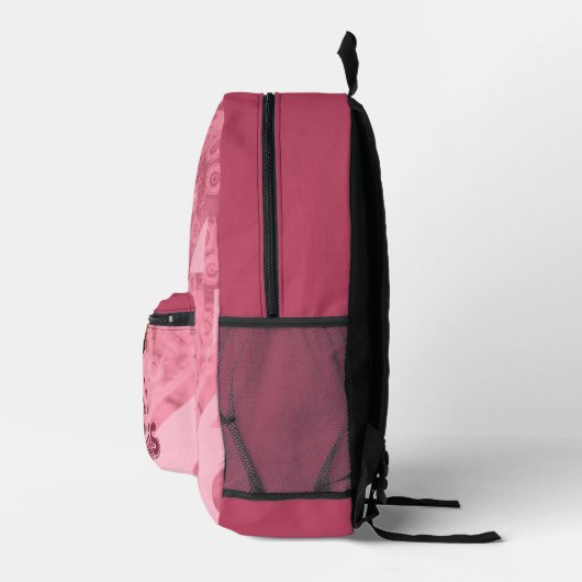 Afrikanisches amerikanisches Mädchen mit positiven Bedruckter Rucksack (Rechts)