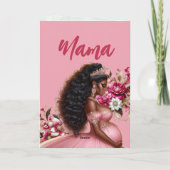 Afrikanisches amerikanisches Mama als rosa & golde Karte (Rückseite)