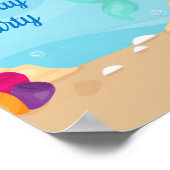 Afrikanisches amerikanisches Meerjungfrau-Girl-Kin Poster (Ecke)