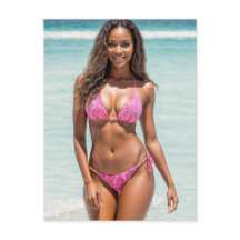 Afrikanisches amerikanisches Swimsuit-Modell läche