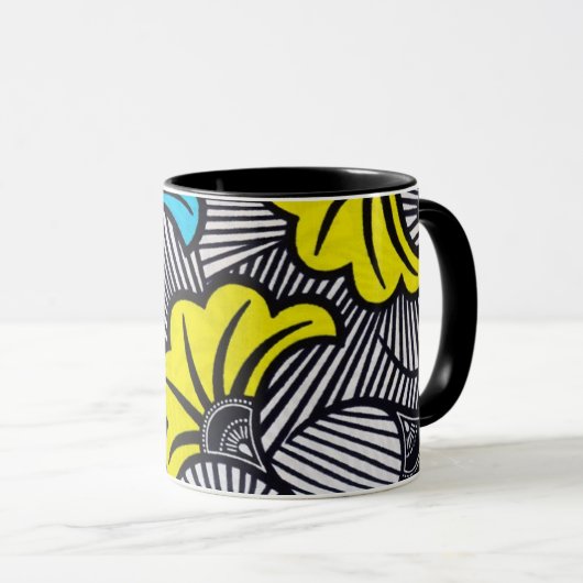 afrikanisches Ankara-Fabric-Muster Tasse (VorderseiteRechts)