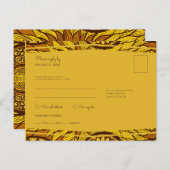 Afrikanisches Ankara Gelbe UAWG Einladungspostkarte (Vorne/Hinten)