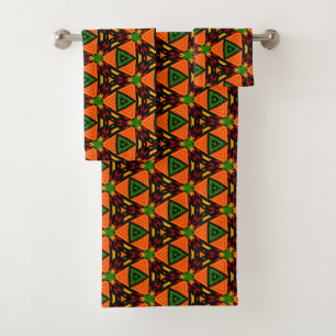 Afrikanisches Ankara-Muster Badhandtuch Set