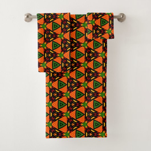 Afrikanisches Ankara-Muster Badhandtuch Set (Insitu)