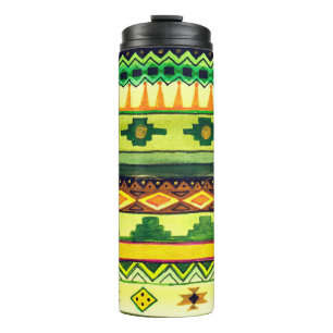 Afrikanisches Aquarellmuster Thermosbecher