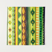 Afrikanisches Aquarellmuster Wandteppich (Vorderseite (Horizontal))