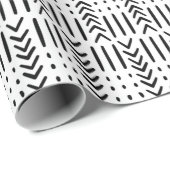 Afrikanisches Arrow-Mud-Design Geschenkpapier (Rolleneckpunkt)