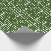 Afrikanisches Arrow-Mud-Design grün Geschenkpapier (Ecke)
