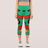 Afrikanisches Beängstigendes Stammesgebiet Capri Leggings (Vorderseite)