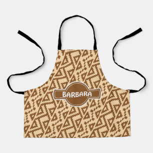 Afrikanisches Beige-Braun-Minimalmuster Schürze