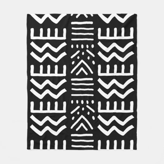 afrikanisches Bogolan Decorative Blanket Fleecedecke (Vorderseite)