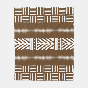 afrikanisches Bogolan Decorative Blanket Fleecedecke