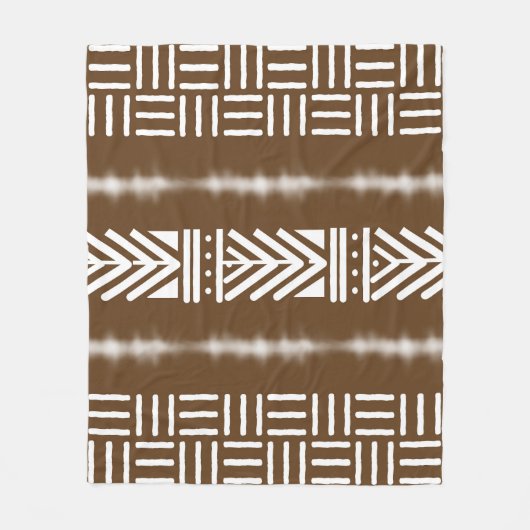 afrikanisches Bogolan Decorative Blanket Fleecedecke (Vorderseite)