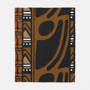 afrikanisches Bogolan Decorative Blanket Fleecedecke