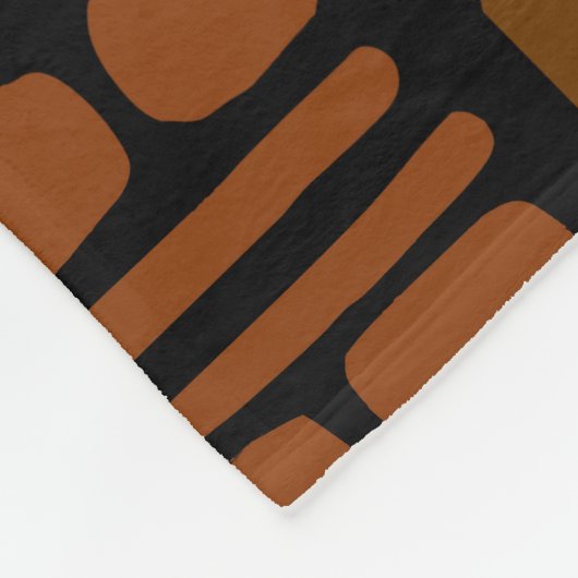 afrikanisches Bogolan Decorative Blanket Fleecedecke (Ecke)