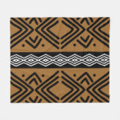 afrikanisches Bogolan Decorative Blanket Fleecedecke (Vorderseite (Horizontal))