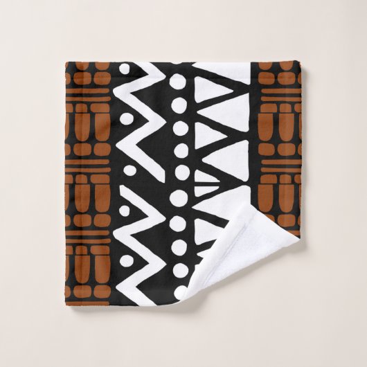 Afrikanisches Bogolan-Druckbadetuch-Set Badhandtuch Set (Waschlappen)