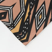 Afrikanisches Bogolan-Mud-Stoffmuster Fleecedecke (Ecke)