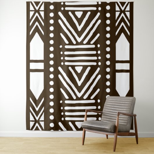 afrikanisches Bogolan-Tapestry Wandteppich (Beispiel)