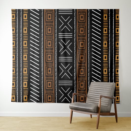 afrikanisches Bogolan-Tapestry Wandteppich (Beispiel (Horizontal))