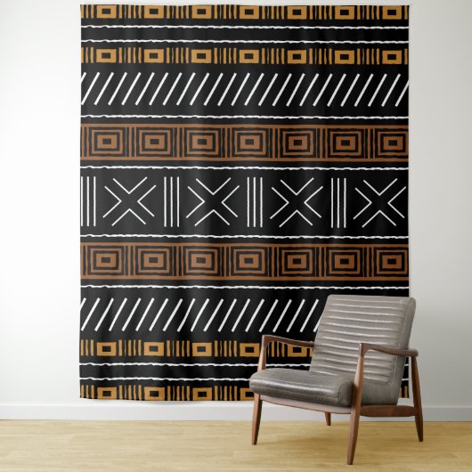 afrikanisches Bogolan-Tapestry Wandteppich (Beispiel)