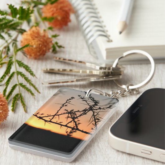 Afrikanisches Burchell-Zebra mit Streifen in Busch Schlüsselanhänger (Vorderseite rechts)