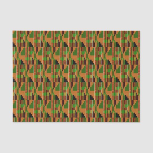 Afrikanisches Classic Kente Tuchmuster K01 Seidenpapier (Vorderseite)