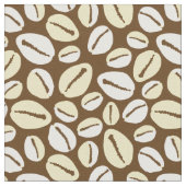 Afrikanisches Cowrie-Muscheln-Muster Stoff (Nahaufnahme)