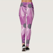 Afrikanisches Daisy-Muster für Lila Blume Leggings (Rückseite)