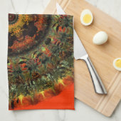 Afrikanisches Dämmerungs-Mandala-Küchen-Teetuch Küchentuch (Viertel Falte)