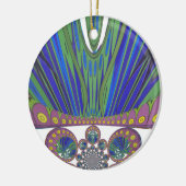 Afrikanisches Dekormuster Moderne Designfarben Keramik Ornament (Links)