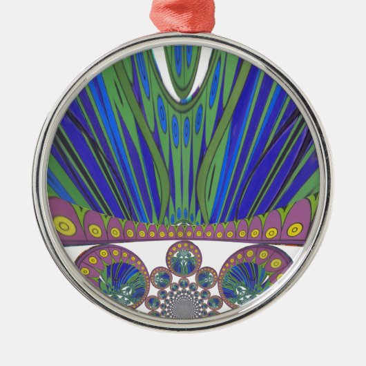 Afrikanisches Dekormuster Moderne Designfarben Ornament Aus Metall (Vorne)