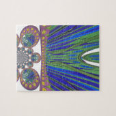 Afrikanisches Dekormuster Moderne Designfarben Puzzle (Horizontal)