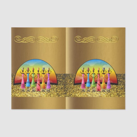 Afrikanisches Dekorpapier Seidenpapier (Vorderseite)