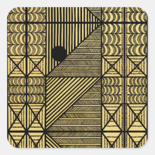 Afrikanisches Design #12 @ Stylnic Quadratischer Aufkleber
