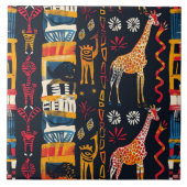 Afrikanisches Design, Giraffe Keramik Tile Fliese (Vorderseite)