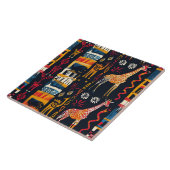 Afrikanisches Design, Giraffe Keramik Tile Fliese (Seite)
