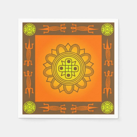 afrikanisches Design Serviette (Vorderseite)