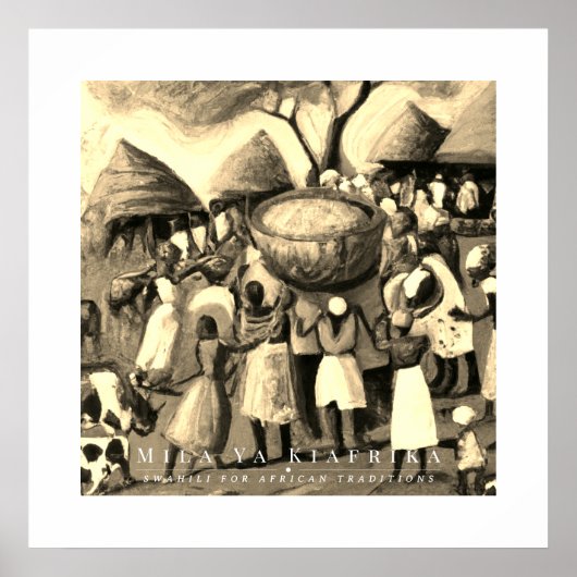 Afrikanisches Dorf Poster (Vorne)