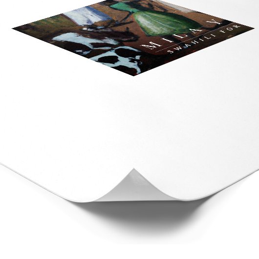 Afrikanisches Dorf Poster (Ecke)