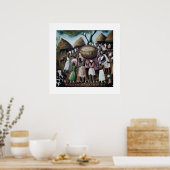 Afrikanisches Dorf Poster (Küche)