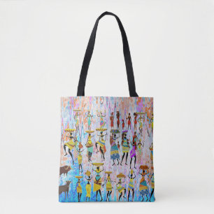 Afrikanisches Dorf Tasche