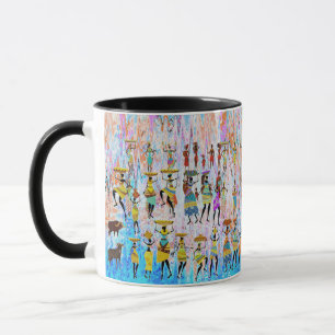 Afrikanisches Dorf Tasse