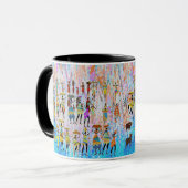 Afrikanisches Dorf Tasse (Vorderseite Links)