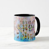 Afrikanisches Dorf Tasse (VorderseiteRechts)