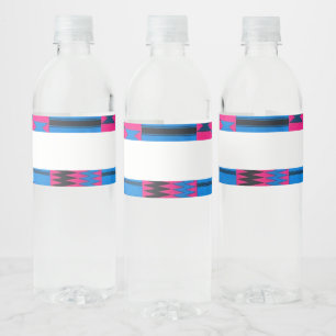 Afrikanisches Druck Wasserflaschen Etikett